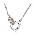 His and Hers: Heart & Square Pendant Necklaces