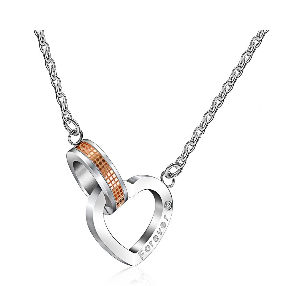 His and Hers: Heart & Square Pendant Necklaces